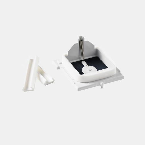 Klappe F mit 2 Klammern, 75mm, Klappenmass: 53 x 57mm
