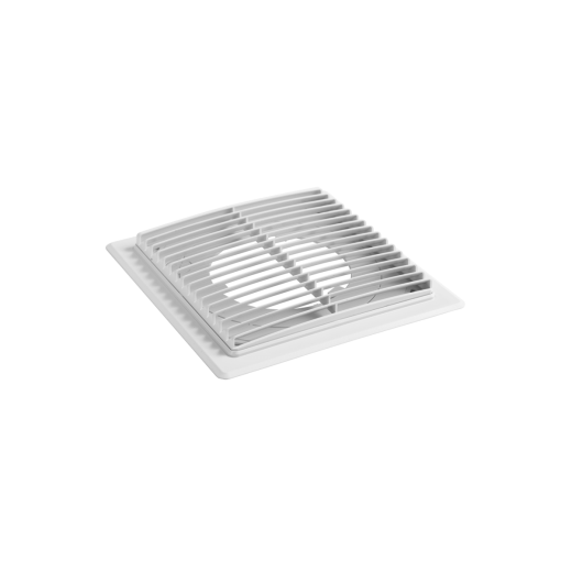 Abdeckgitter mit Bodenplatte 200x200x24 mm, Farbe: weiß